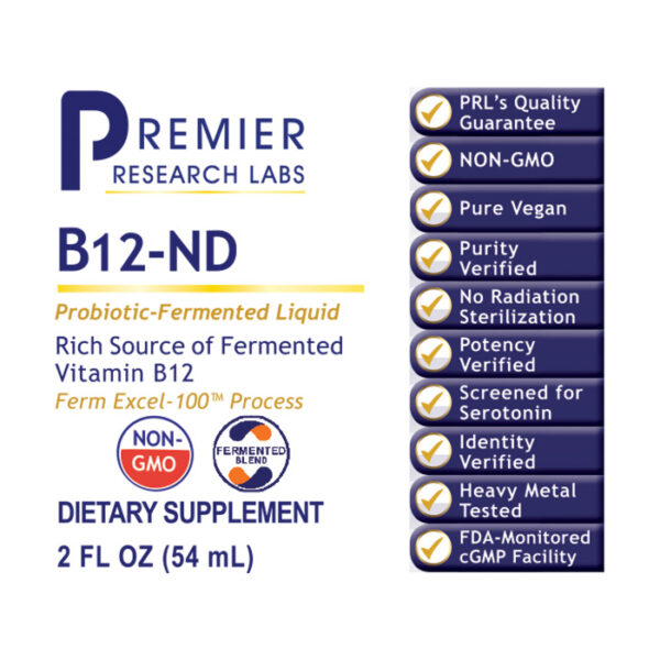 Premier B12-ND 2oz Label