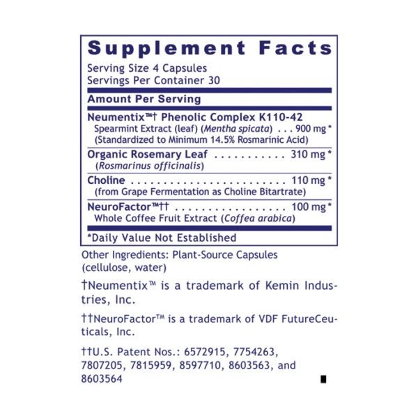 Premier CogniTropic 120caps Facts