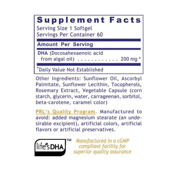Premier DHA 60 Softgels Facts