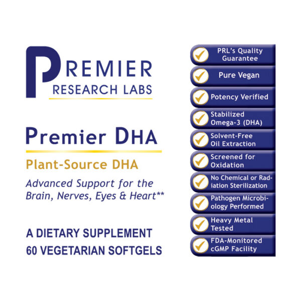 Premier DHA 60 Softgels Label