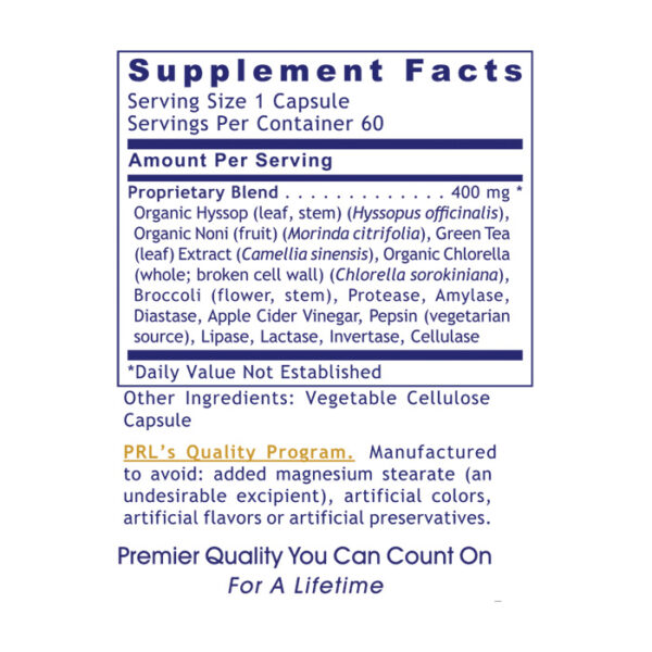 Premier Hyssinol 60caps Facts