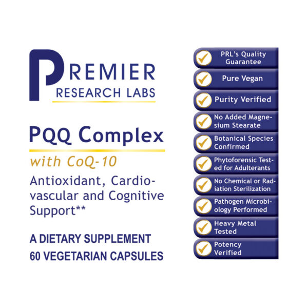 PQQ Complex with CoQ10 60caps Label