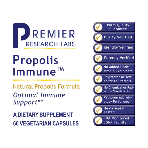 Premier Propolis Immune 60 caps Label
