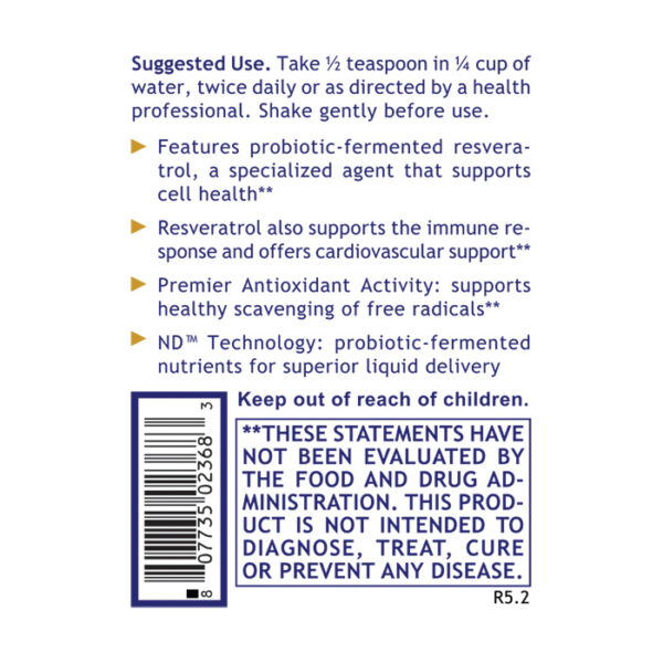 Premier Resveratrol 8oz Usage