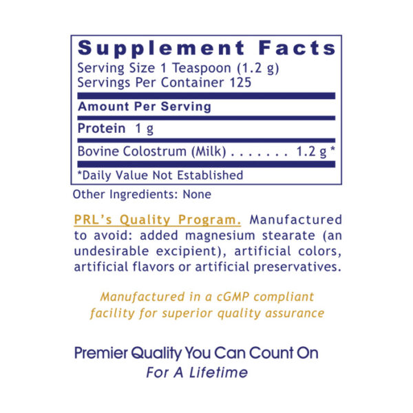 Premier Colostrum-IgG™ Powder Facts