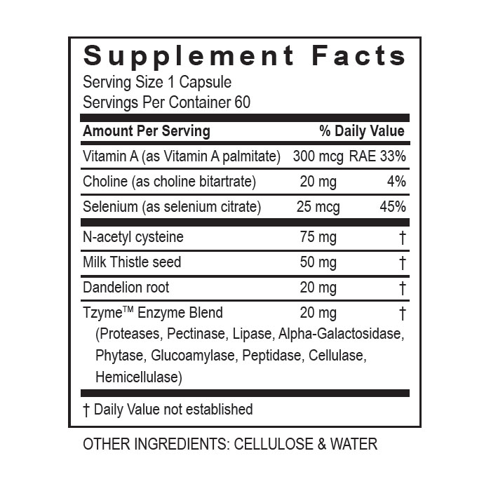 TransFormation Liver Support Facts